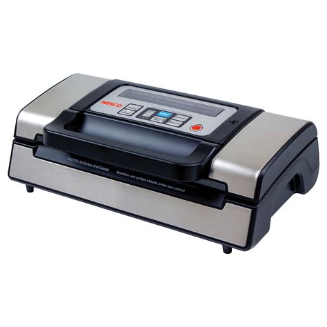There are sealing settings for dry foods (like cereal) and moist foods (like raw meat), as well as an option to create a double heat seal. . Nesco deluxe vacuum sealer